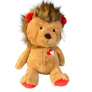 NWT 2023 Animal Adventure Plush Jungle Lion 15” Valentines Hearts Stuffed Animal